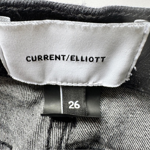 Current Elliott High Waist Vineland Star Black Gray Skinny Jeans Denim Sz 26 - Picture 6 of 16